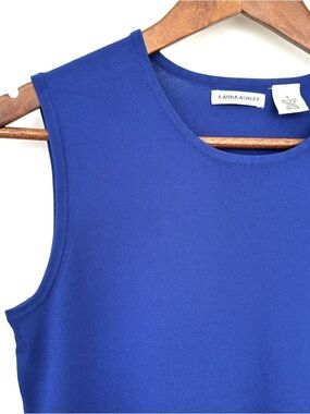 Laura Ashley Royal Blue Sleeveless Knit Tank Top